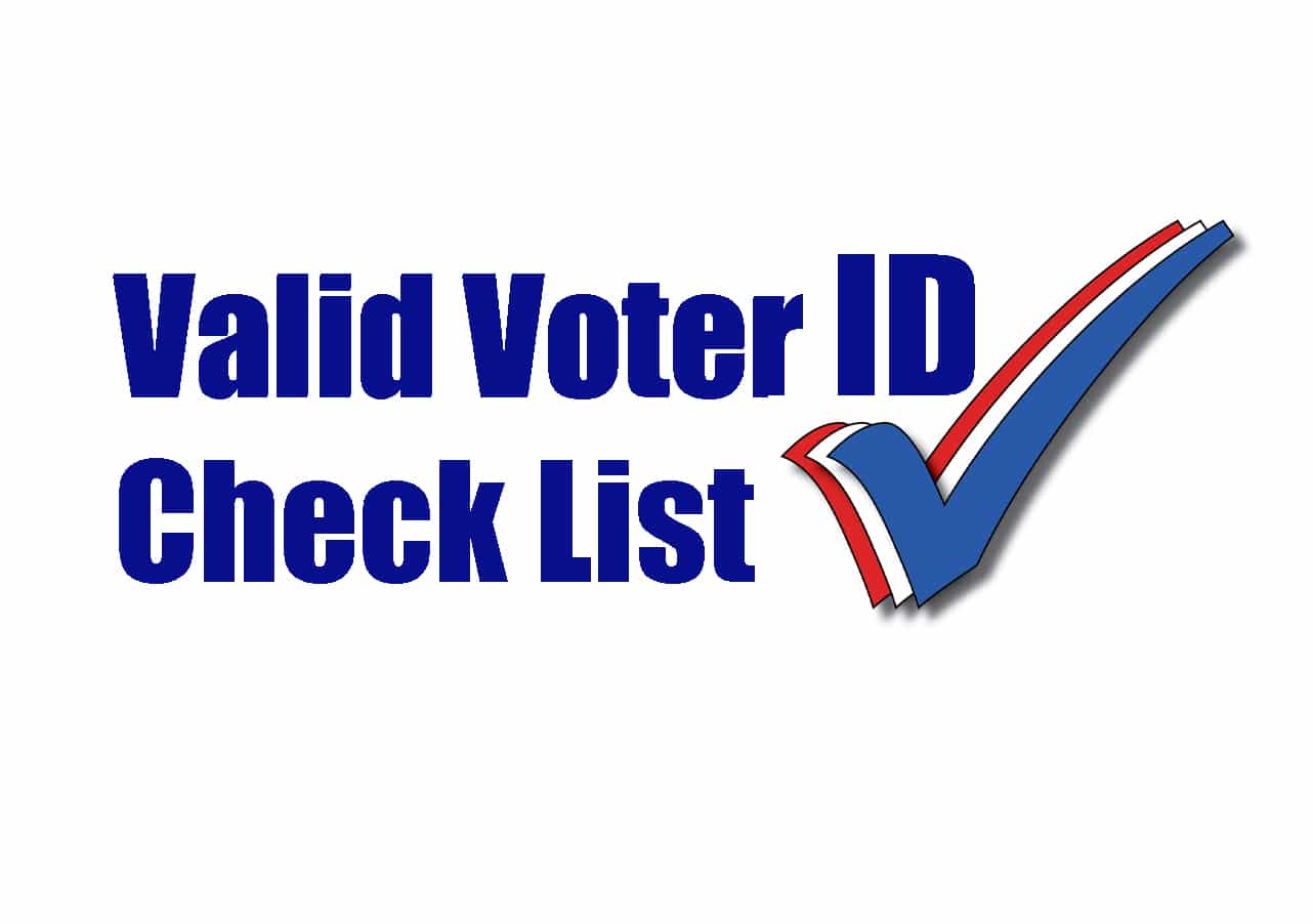 Valid Voter ID check list